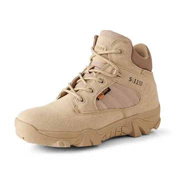 2023 Комфортные военные ботильоны, ботинки для пустыни, мужские боевые ботинки, Армейские бархатные тактические ботинки, Мужская Повседневная походная обувь