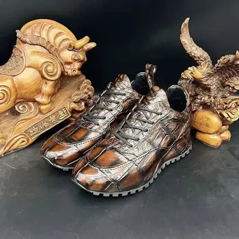 BATMO 2023 новое поступление, модная повседневная обувь из крокодиловой кожи, мужские кроссовки из натуральной кожи PDD295