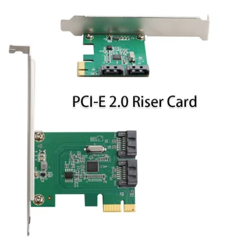 PCIE2.0 riser card Адаптер Игровой PCIE карты Sata3.0 Адаптер PCIE карты расширения Sata ASM1061 чип PCI E Контроллер карты Sata 6 Гбит/с