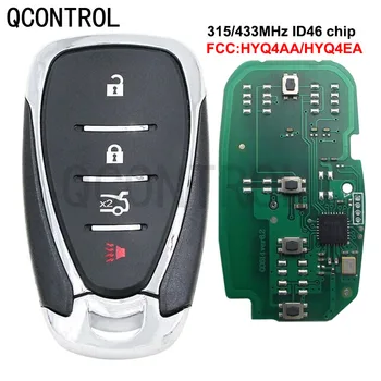 QCONTROL 4 Кнопки Smart Remote Key ID46 Чип для Chevrolet Camaro Equinox Cruze Malibu Spark 315/433 МГц HYQ4AA HYQ4EA