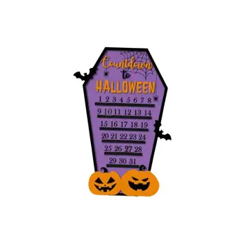 Адвент-календарь на Хэллоуин для детей и взрослых, прочный календарь из тыквенного дерева для праздничного дома, гостиной, дома с привидениями, праздничного декора