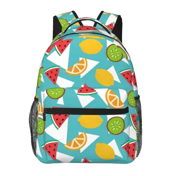 Женский Мужской рюкзак с красочными летними фруктами, женская сумка для путешествий, Мужской Рюкзак для ноутбука, Сумка для книг