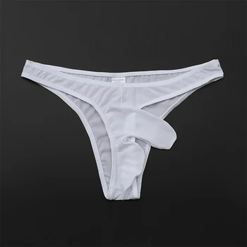 Мужские сексуальные трусы-футляры для пениса, Полупрозрачное нижнее белье, мужские трусы, дышащие трусики, стринги Sofy, плавки-бикини с низкой посадкой